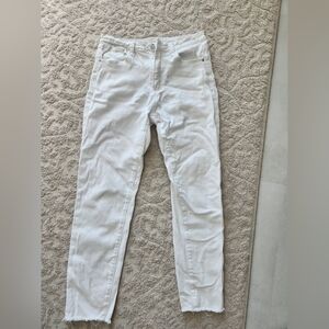 SHEIN Crisp White Ankle Jeans